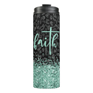 Bouteilles Isothermes Faith Leopard Tumbler, Léopard de Parties scintill