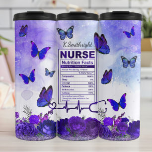 Bouteilles Isothermes Faits Nutritionnels Infirmière Papillon Violet