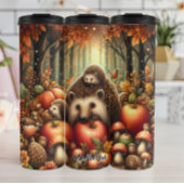 Bouteilles Isothermes Famille de Hérisson dans une forêt d'automne