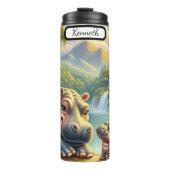 Bouteilles Isothermes Famille Hippo : Cascade Jungle Serenity (Devant)