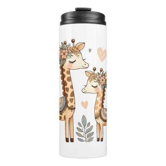 Bouteilles Isothermes Famille Whimsical Boho Giraffe (Devant)
