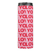 Bouteilles Isothermes Fancy Romantic Rouge & Rose Amour Vous Motif (Dos)