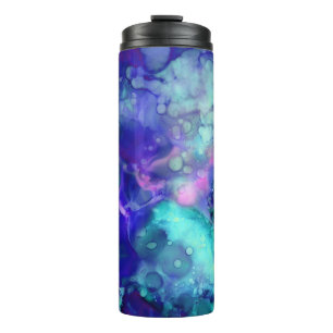 Bouteilles Isothermes fantaisie aquarelle bleue :