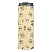 Bouteilles Isothermes Fantôme, toiles d'araignées et chats noirs Jaune (Dos)