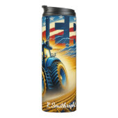 Bouteilles Isothermes Farmer Tractor American Flag Field (Tourné sur la droite)