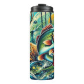 Bouteilles Isothermes Faune Vibrante, Monde de l'eau Abstraite (Devant)