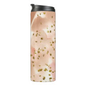 Bouteilles Isothermes Faux Gold Brown et rose personnalisé (Tourné sur la droite)