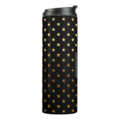 Bouteilles Isothermes Faux Gold Foil et Black Star Motif Monogramme (Tourné sur la gauche)