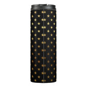 Bouteilles Isothermes Faux Gold Foil et Black Star Motif Monogramme (Dos)