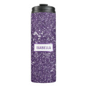 Bouteilles Isothermes Faux Purple Parties scintillant Texture Effet & No (Devant)