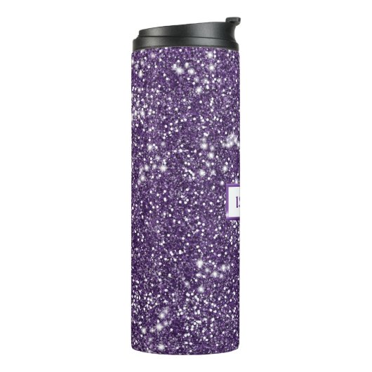 Bouteilles Isothermes Faux Purple Parties scintillant Texture Effet & No (Tourné sur la gauche)