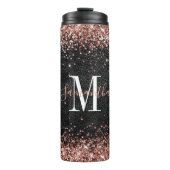 Bouteilles Isothermes Faux Rose Gold Parties scintillant Monogramme en c (Devant)