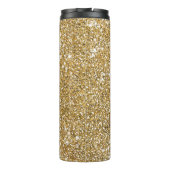 Bouteilles Isothermes Faux Yellow Parties scintillant Texture Look & Cus (Dos)