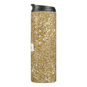 Bouteilles Isothermes Faux Yellow Parties scintillant Texture Look & Cus (Tourné sur la droite)