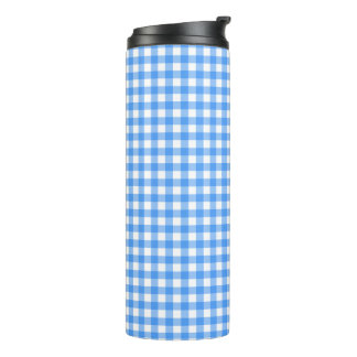 Bouteilles Isothermes Faye et Lauren Gingham Bleu de Mer