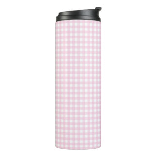 Bouteilles Isothermes Faye et Lauren Gingham Rose Clair