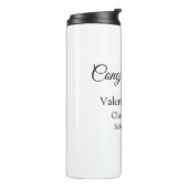 Bouteilles Isothermes Félicitations diplômé ajouter le nom de l'école si (Tourné sur la gauche)