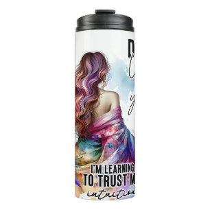 Bouteilles Isothermes Femme autonome Floral Citations Inspirationnelle