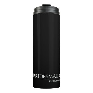 Bouteilles Isothermes Femme d'honneur noire et blanche