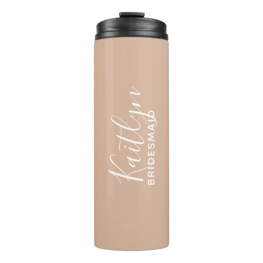 Bouteilles Isothermes Femme d'honneur personnalisée rose vif (Devant)