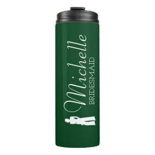 Bouteilles Isothermes Femme d'honneur personnalisée rose vif