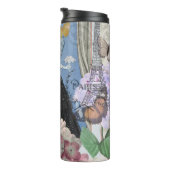 Bouteilles Isothermes Femme élégante bleue Robe florale fantaisie  (Tourné sur la droite)