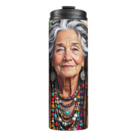 Femme Hippie Cool Vieille Dame en Dread Locks