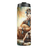 Bouteilles Isothermes Femme indigène, Bear Cub : Feu de camp (Devant)