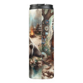 Bouteilles Isothermes Femme Indigène, Ours, Eau : Réflexion (Dos)