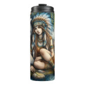 Bouteilles Isothermes Femme native, ours blanc (Devant)