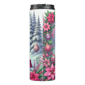 Bouteilles Isothermes Festive Christmas Train Poinsettia Landscape (Dos)