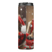 Bouteilles Isothermes Festive de Noël de Chien de taureaux français (Dos)