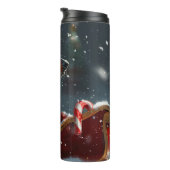 Bouteilles Isothermes Festive de Noël de chien Doberman (Tourné sur la droite)