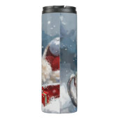 Bouteilles Isothermes Festive de Noël du chien de caniche (Dos)