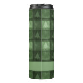 Bouteilles Isothermes Festive Green Fir Tree Plaid And Name Christmas (Dos)