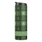 Bouteilles Isothermes Festive Green Fir Tree Plaid And Name Christmas (Tourné sur la droite)