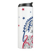 Bouteilles Isothermes Fête de l'Indépendance Étoiles d'aigle américain (Tourné sur la gauche)