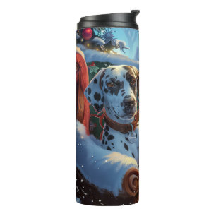 Bouteilles Isothermes Fête de Noël des Chiens de Dalmatie