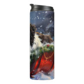 Bouteilles Isothermes Fête de Noël des chiens de Terre-Neuve (Tourné sur la droite)