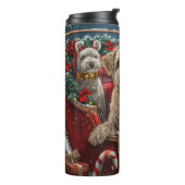 Bouteilles Isothermes Fête de Noël des chiens errants (Tourné sur la gauche)