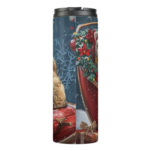 Bouteilles Isothermes Fête de Noël des chiens errants (Dos)