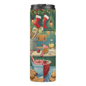 Bouteilles Isothermes Fête de Noël Doberman Pinscher (Dos)