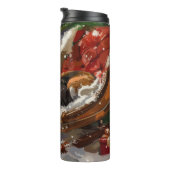 Bouteilles Isothermes Fête de Noël du chien beagle (Tourné sur la droite)