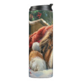 Bouteilles Isothermes Fête de Noël du chien Mastiff Tibétain (Tourné sur la gauche)