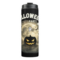 Fête d'Halloween Lune Citrouille Fantôme Vintage H
