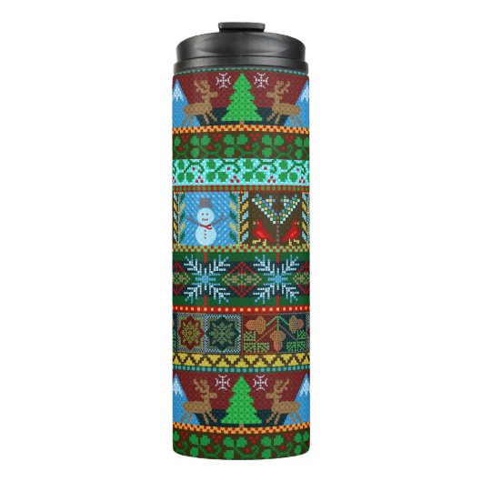 Bouteilles Isothermes Fête du Motif Reindee de Noël (Devant)