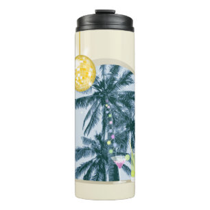 Bouteilles Isothermes Fêtes, cocktails et boule Disco sous les palmiers