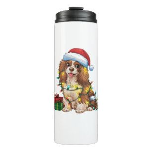 Bouteilles Isothermes Feu de Noël Chapeau de Noël Chien Tibétain Espagno
