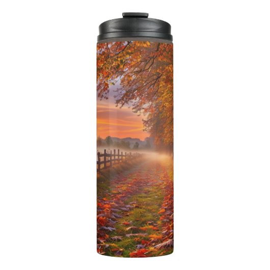 Bouteilles Isothermes feuillage d'automne paysage coucher de soleil tumb (Devant)