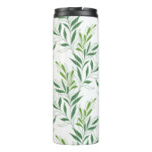 Bouteilles Isothermes Feuillage De Verdure Motif Élégant Vert Et Blanc (Dos)